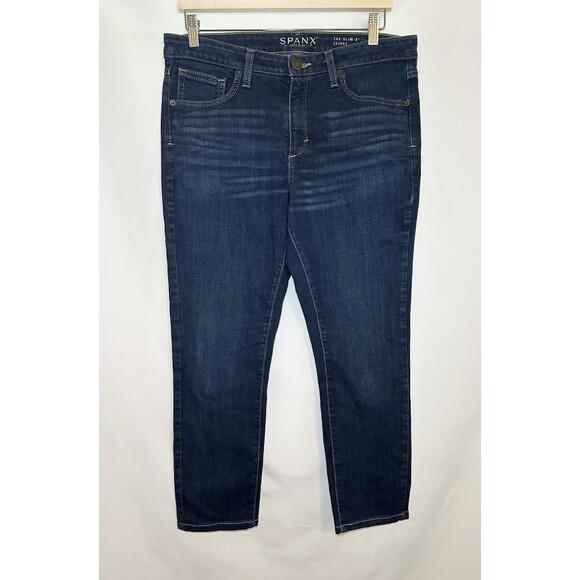 SPANX The Slim X Skinny Blue Jeans Denim Stretch Slimming Women's 31‎ - Picture 1 of 9